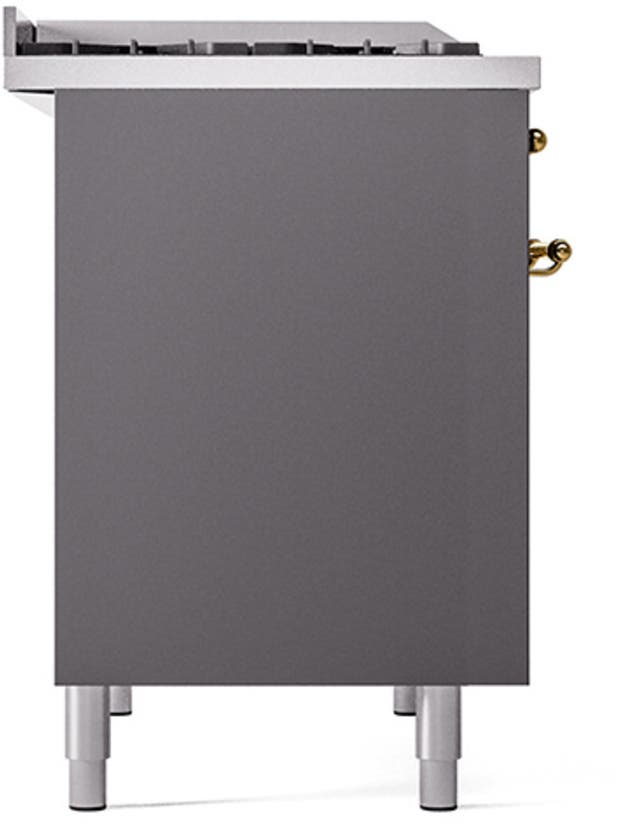 Ilve UPD40FQNMPMGGLP Graphite Matte With Brass Trim, Lp
