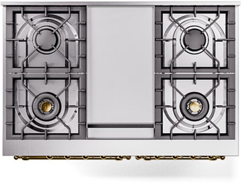 Ilve UPD40FQNMPWHG White With Brass Trim