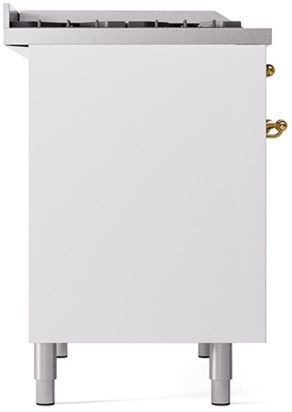 Ilve UPD40FQNMPWHG White With Brass Trim