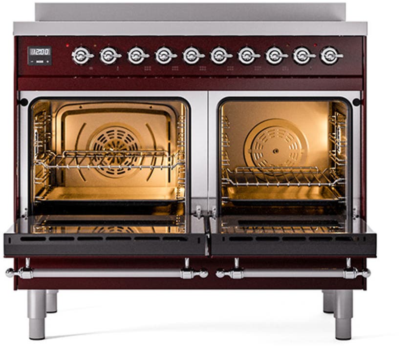 Ilve UPDI406QNMPBUC Burgundy With Chrome Trim