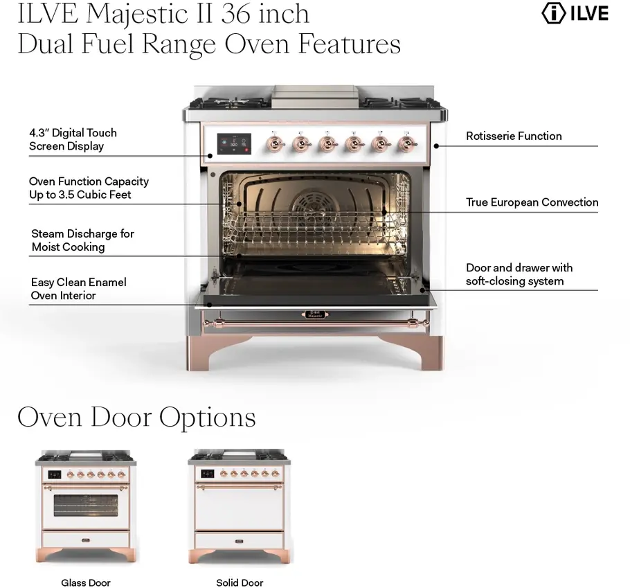 Ilve UM09FDNS3RAB Ral Custom Color With Bronze Knobs