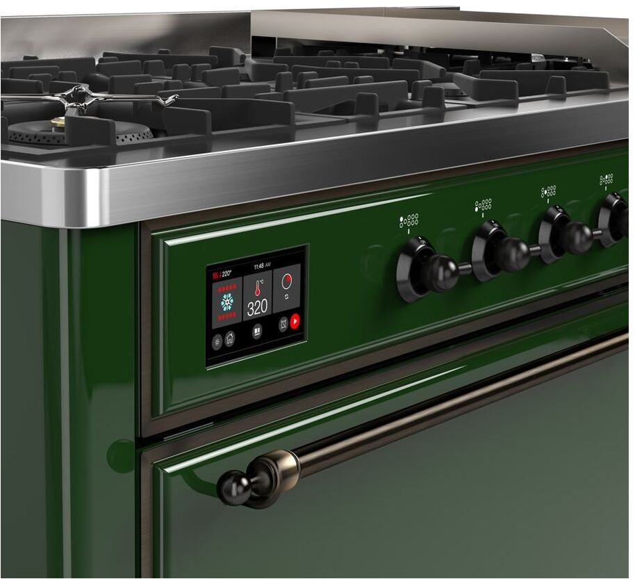 Ilve UM15FDQNS3EGBLP Liquid Propane In Emerald Green W/ Bronze Trim