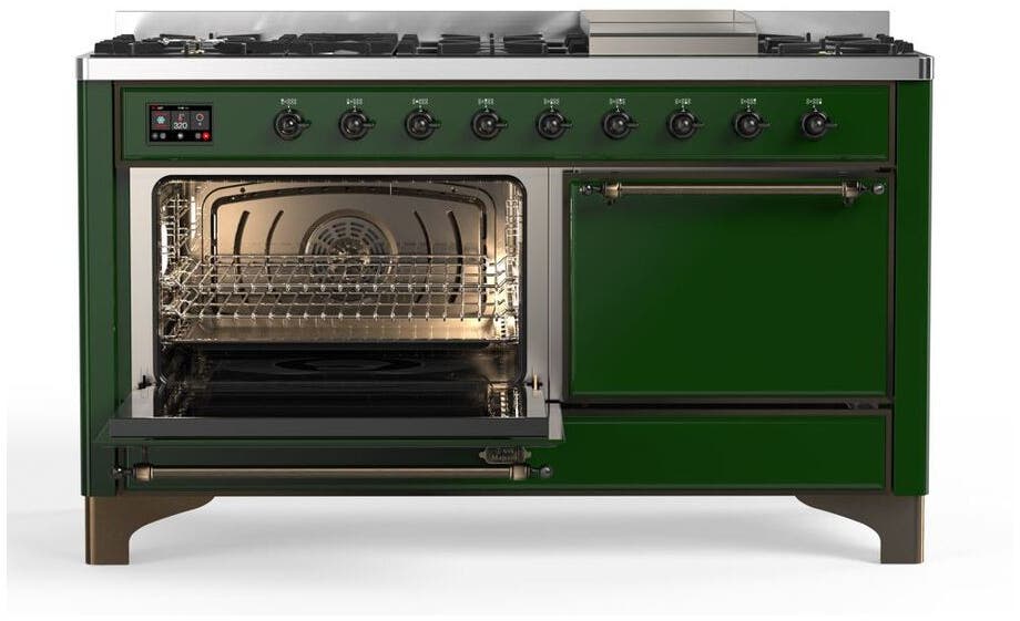 Ilve UM15FDQNS3EGBLP Liquid Propane In Emerald Green W/ Bronze Trim