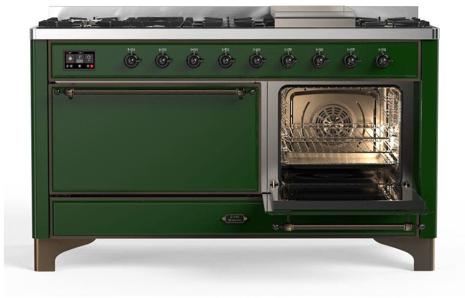 Ilve UM15FDQNS3EGBLP Liquid Propane In Emerald Green W/ Bronze Trim