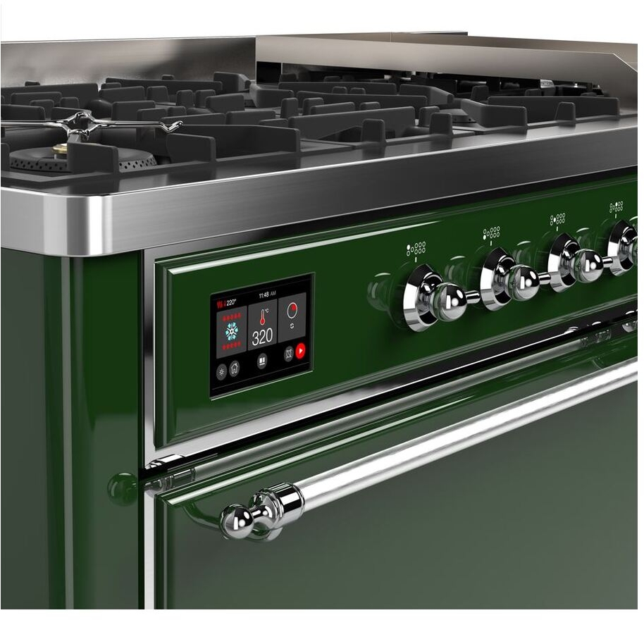 Ilve UM15FDQNS3EGC Natural Gas In Emerald Green W/ Chrome Trim