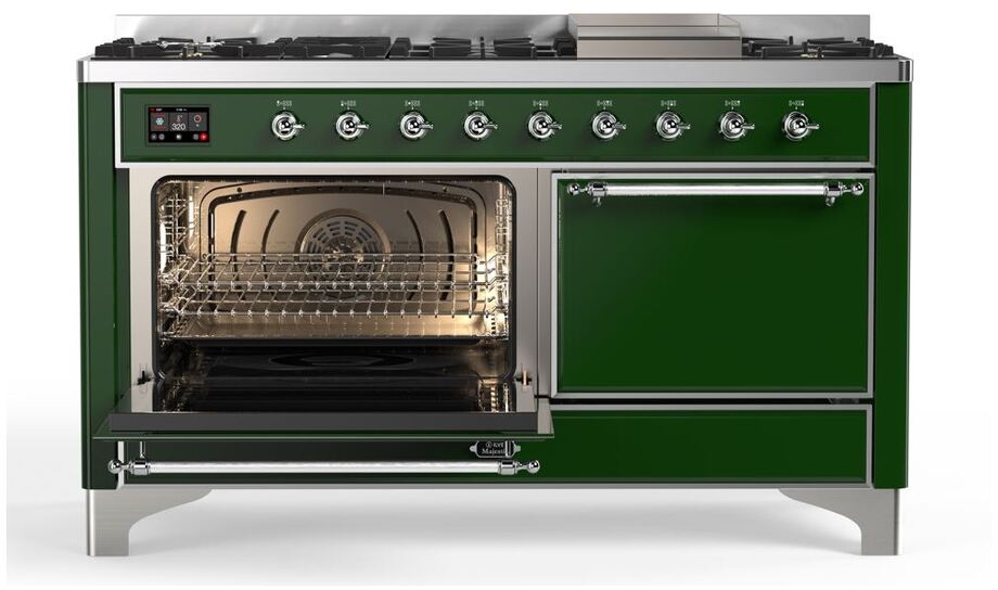 Ilve UM15FDQNS3EGC Natural Gas In Emerald Green W/ Chrome Trim