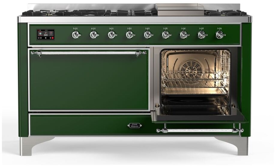 Ilve UM15FDQNS3EGC Natural Gas In Emerald Green W/ Chrome Trim