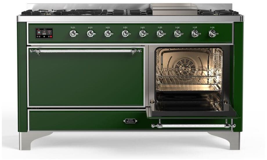 Ilve UM15FDQNS3EGC Natural Gas In Emerald Green W/ Chrome Trim