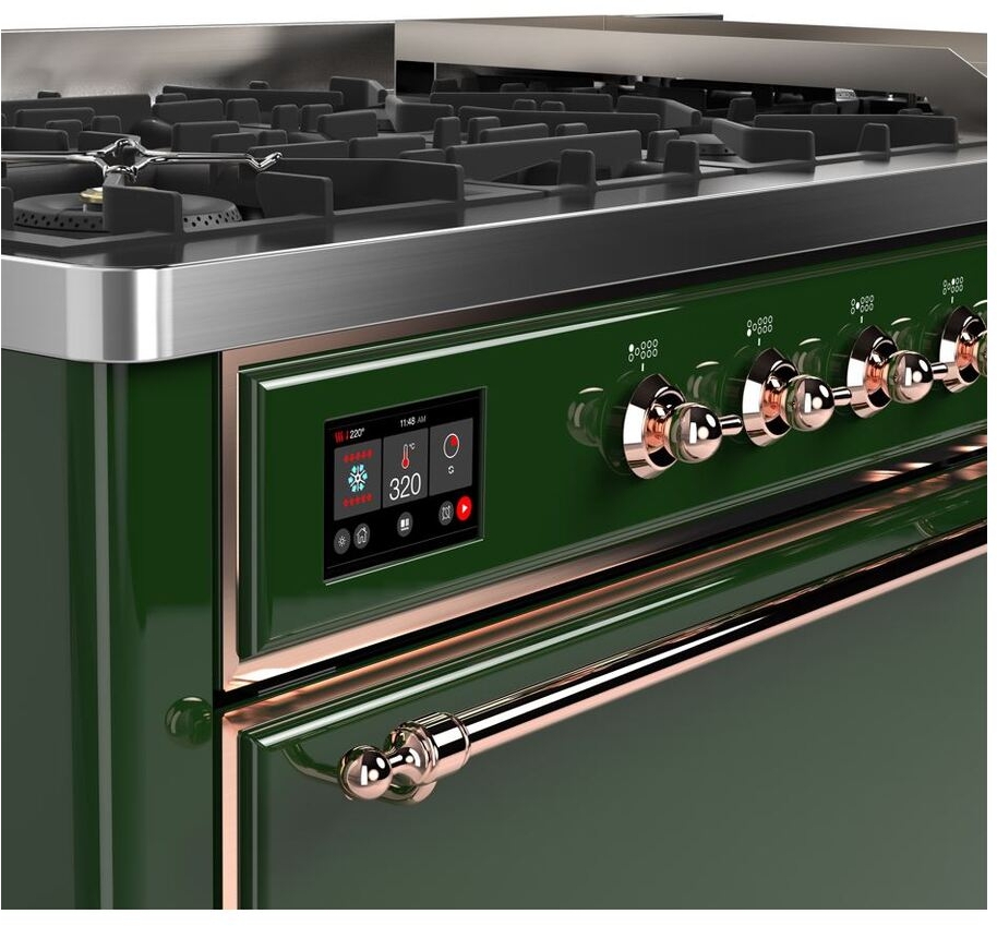 Ilve UM15FDQNS3EGPLP Liquid Propane In Emerald Green W/ Copper Trim