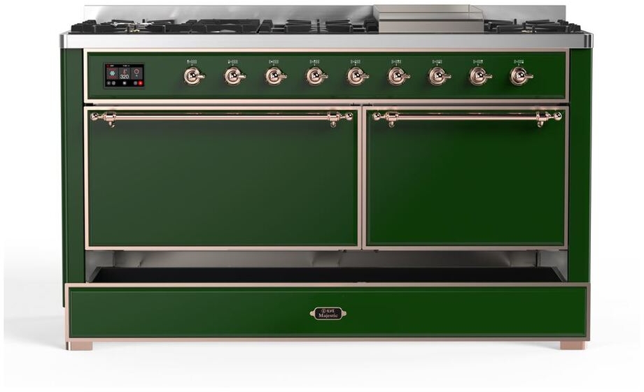 Ilve UM15FDQNS3EGP Natural Gas In Emerald Green W/ Copper Trim