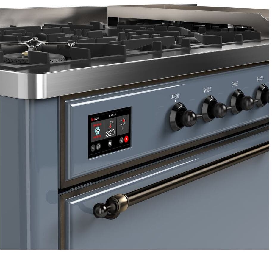 Ilve UM15FDQNS3BGBLP Liquid Propane In Blue Grey W/ Bronze Trim