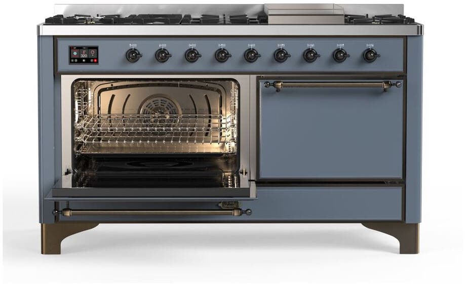 Ilve UM15FDQNS3BGBLP Liquid Propane In Blue Grey W/ Bronze Trim