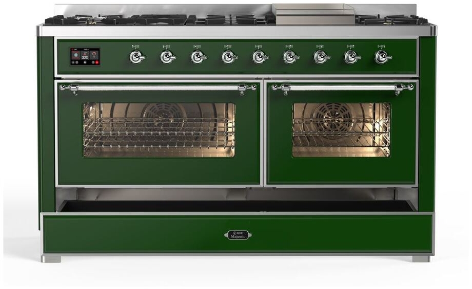 Ilve UM15FDNS3EGC Natural Gas In Emerald Green W/ Chrome Trim