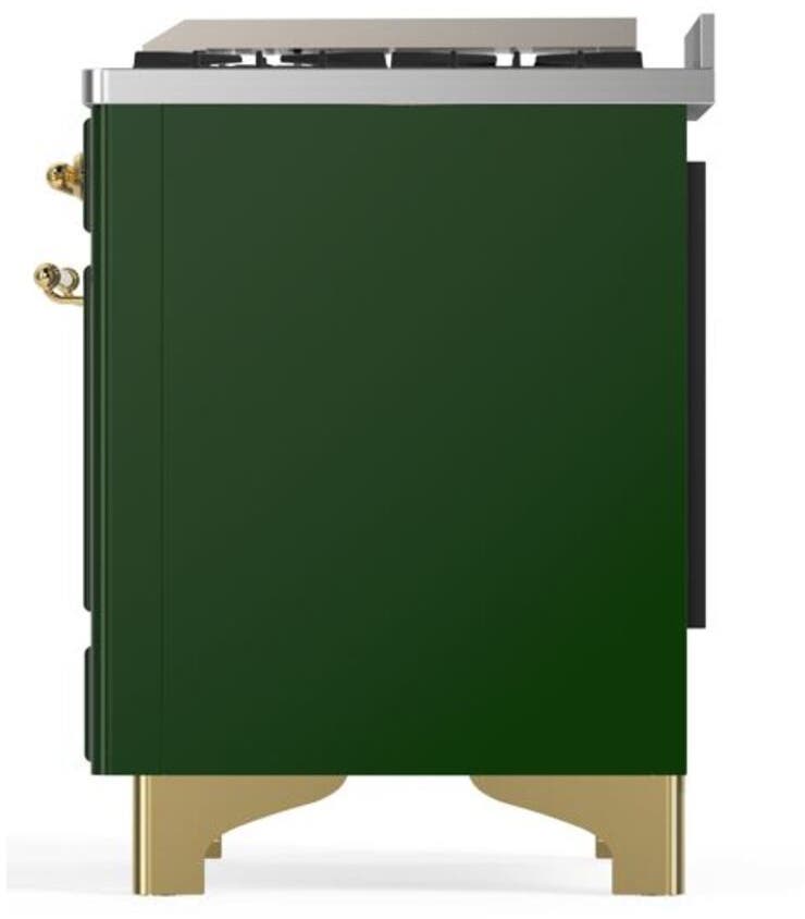 Ilve UM15FDNS3EGGLP Liquid Propane In Emerald Green W/ Brass Trim