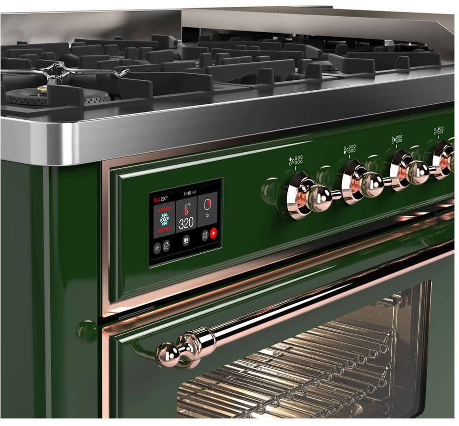 Ilve UM15FDNS3EGPLP Liquid Propane In Emerald Green W/ Copper Trim