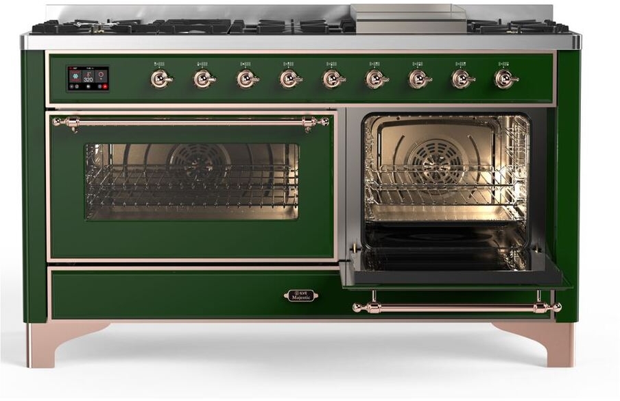 Ilve UM15FDNS3EGPLP Liquid Propane In Emerald Green W/ Copper Trim