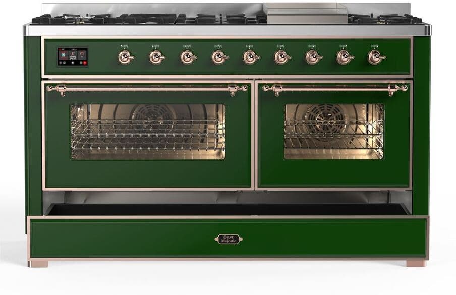 Ilve UM15FDNS3EGPLP Liquid Propane In Emerald Green W/ Copper Trim