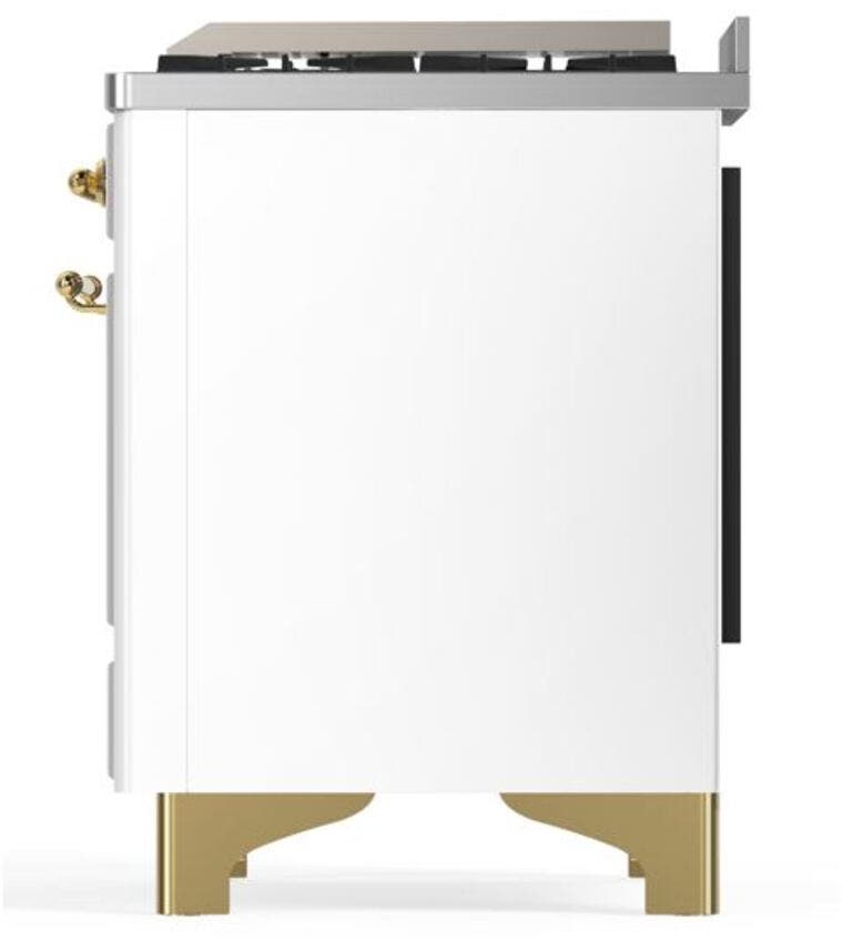 Ilve UM12FDQNS3WHP Natural Gas In White W/ Copper Trim