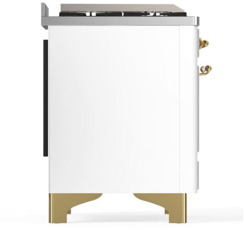 Ilve UM12FDQNS3WHP Natural Gas In White W/ Copper Trim