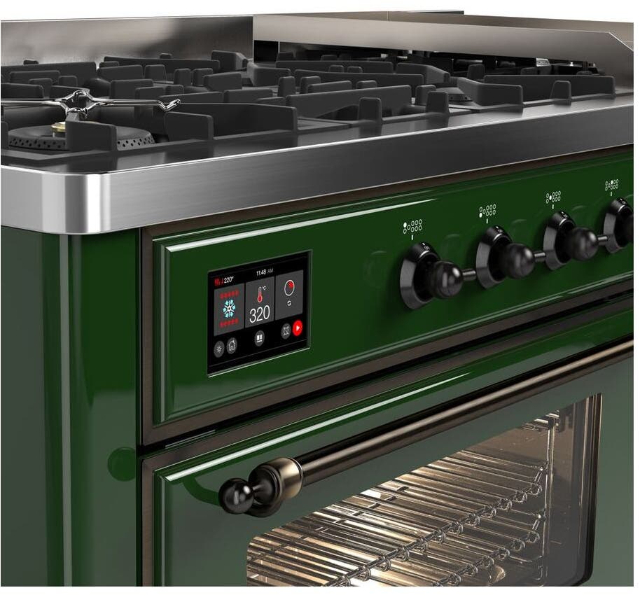 Ilve UM15FDNS3EGB Natural Gas In Emerald Green W/ Bronze Trim