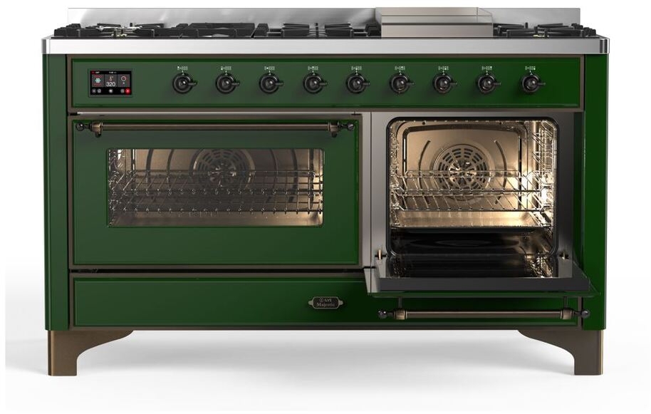 Ilve UM15FDNS3EGB Natural Gas In Emerald Green W/ Bronze Trim