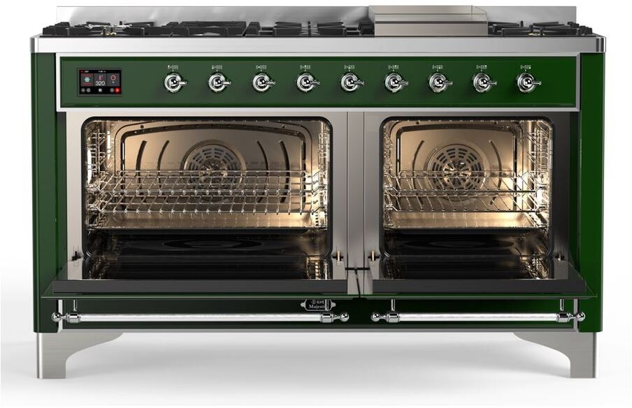 Ilve UM15FDNS3EGCLP Liquid Propane In Emerald Green W/ Chrome Trim