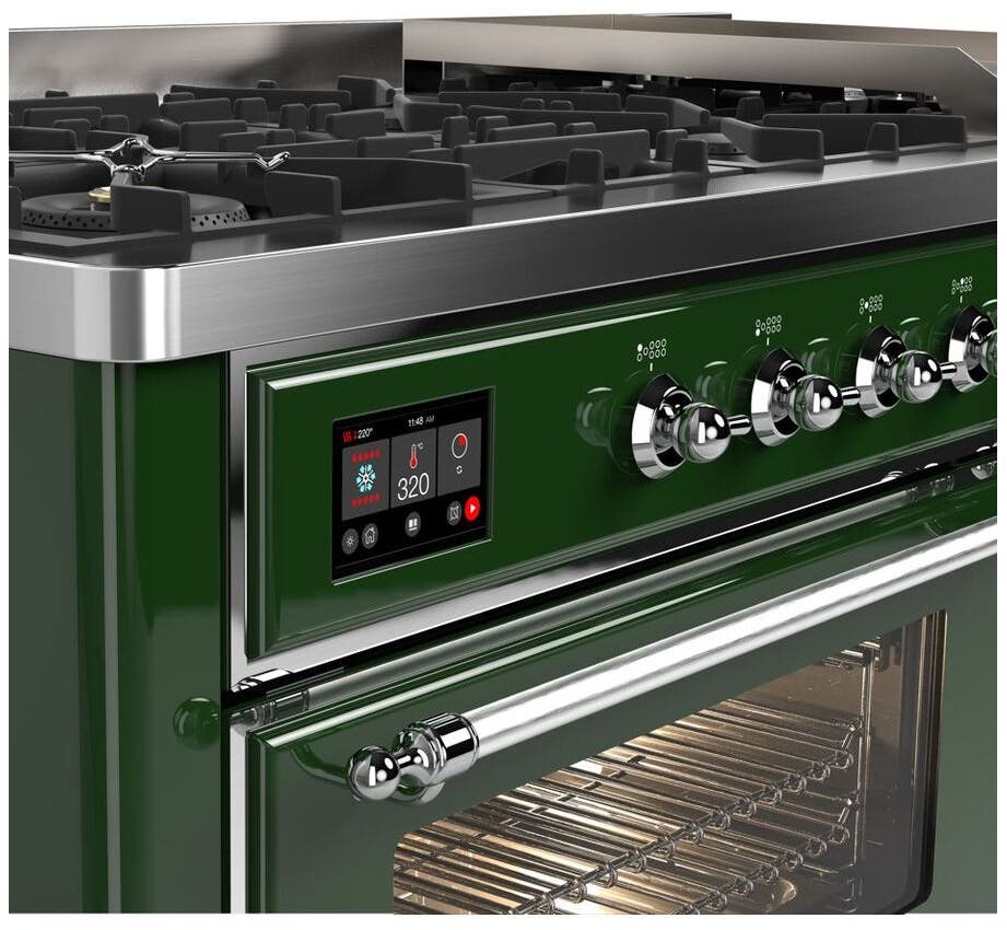 Ilve UM15FDNS3EGCLP Liquid Propane In Emerald Green W/ Chrome Trim