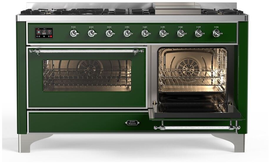 Ilve UM15FDNS3EGCLP Liquid Propane In Emerald Green W/ Chrome Trim