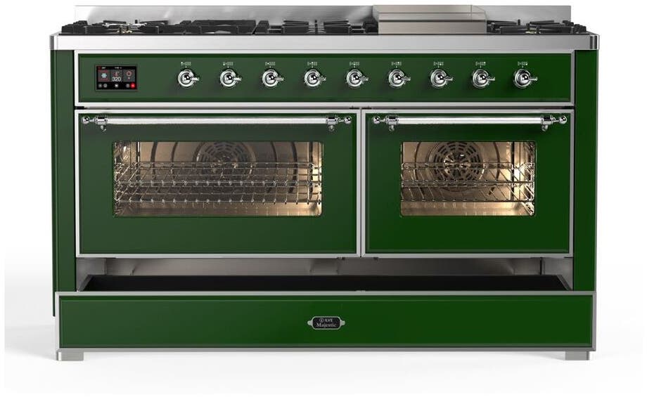 Ilve UM15FDNS3EGCLP Liquid Propane In Emerald Green W/ Chrome Trim