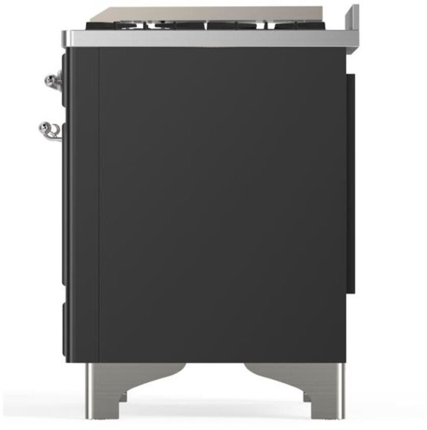 Ilve UM12FDQNS3MGCLP Liquid Propane In Matte Graphite W/ Chrome Trim