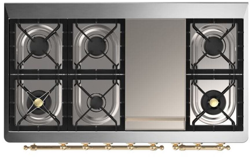 Ilve UM12FDQNS3MGG Natural Gas In Matte Graphite W/ Brass Trim