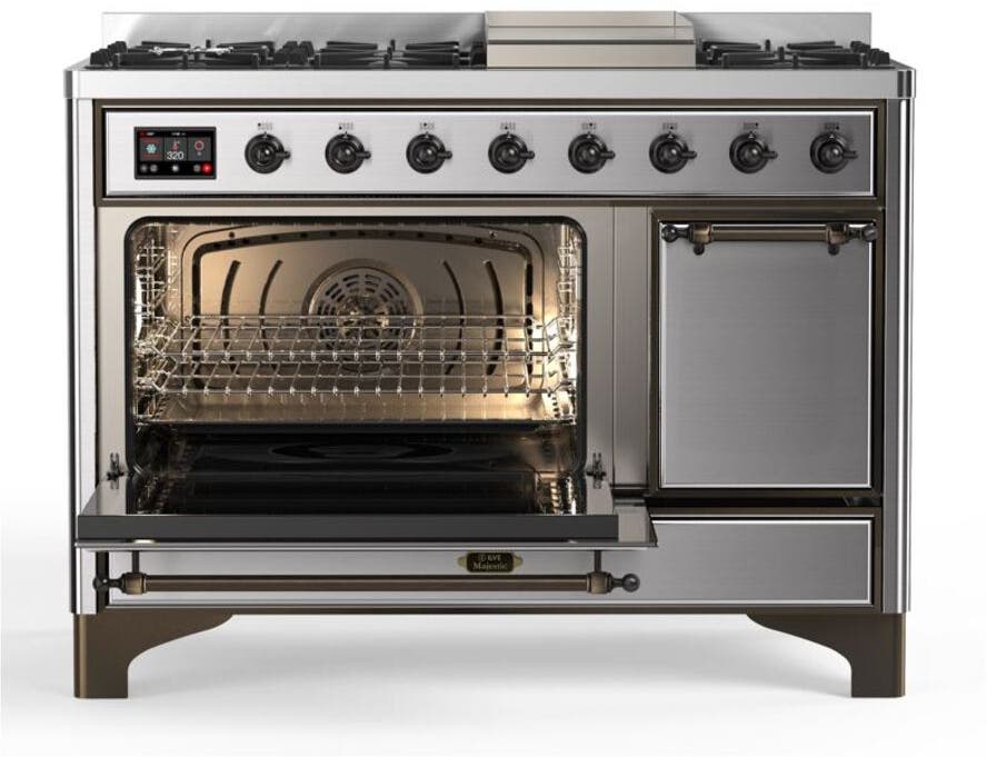 Ilve UM12FDQNS3SSBLP Liquid Propane In Stainless Steel W/ Bronze Trim
