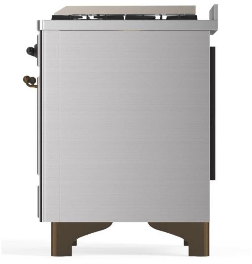 Ilve UM12FDQNS3SSBLP Liquid Propane In Stainless Steel W/ Bronze Trim