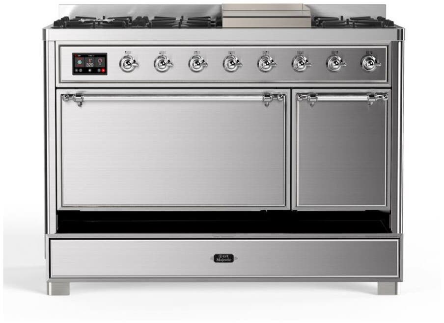 Ilve UM12FDQNS3SSCLP Liquid Propane In Stainless Steel W/ Chrome Trim