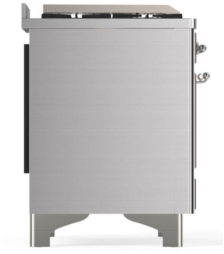 Ilve UM12FDQNS3SSC Natural Gas In Stainless Steel W/ Chrome Trim