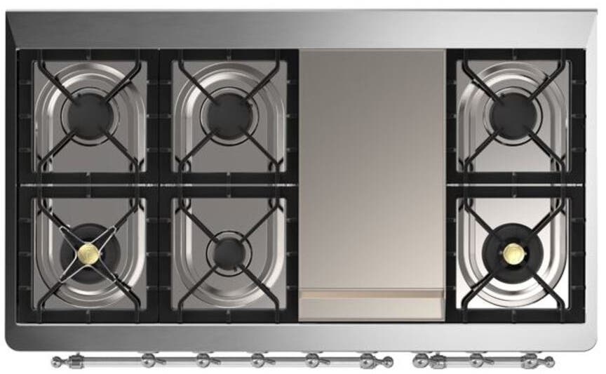 Ilve UM12FDQNS3SSC Natural Gas In Stainless Steel W/ Chrome Trim