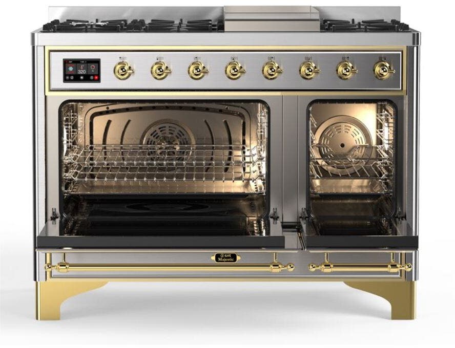 Ilve UM12FDQNS3SSG Natural Gas In Stainless Steel W/ Brass Trim