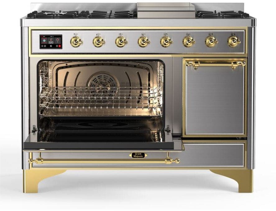 Ilve UM12FDQNS3SSG Natural Gas In Stainless Steel W/ Brass Trim