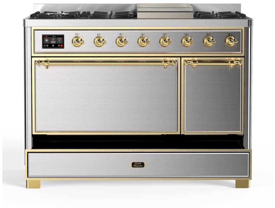 Ilve UM12FDQNS3SSG Natural Gas In Stainless Steel W/ Brass Trim