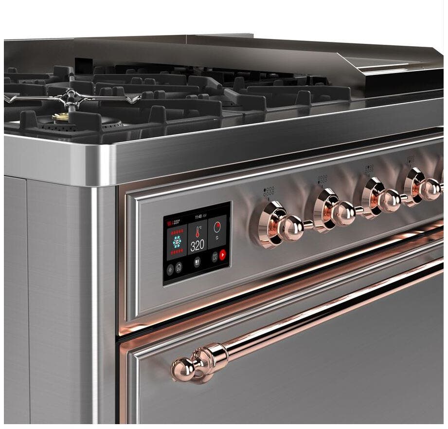 Ilve UM12FDQNS3SSPLP Liquid Propane In Stainless Steel W/ Copper Trim
