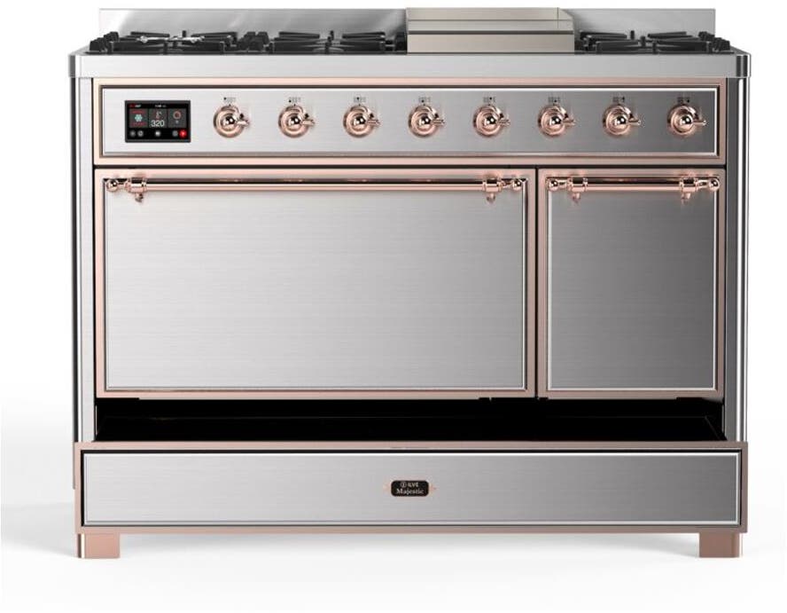 Ilve UM12FDQNS3SSP Natural Gas In Stainless Steel W/ Copper Trim