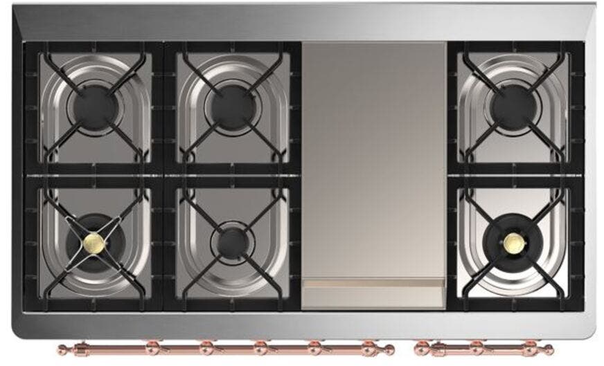 Ilve UM12FDQNS3SSP Natural Gas In Stainless Steel W/ Copper Trim