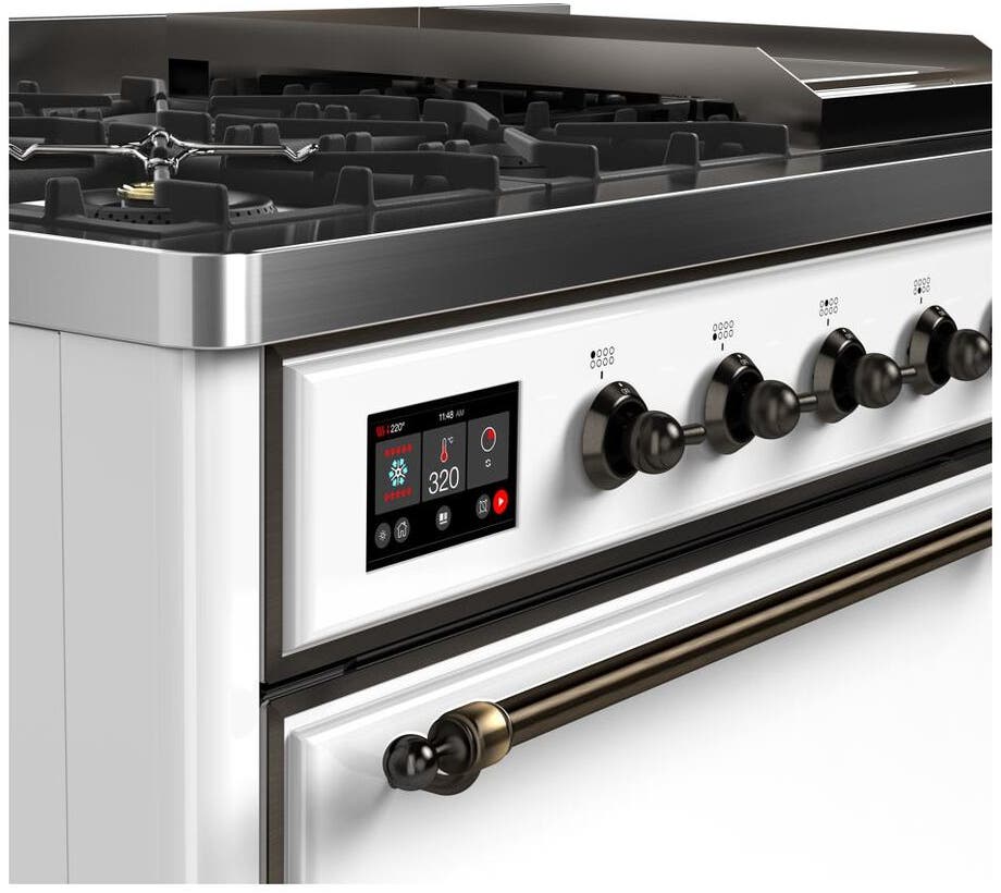 Ilve UM12FDQNS3WHB Natural Gas In White W/ Bronze Trim