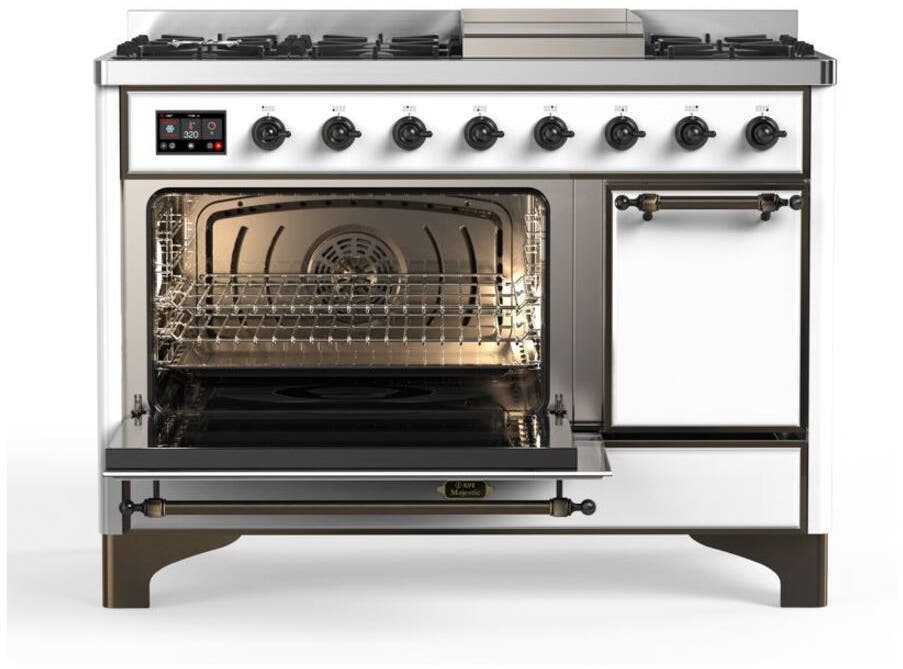 Ilve UM12FDQNS3WHB Natural Gas In White W/ Bronze Trim