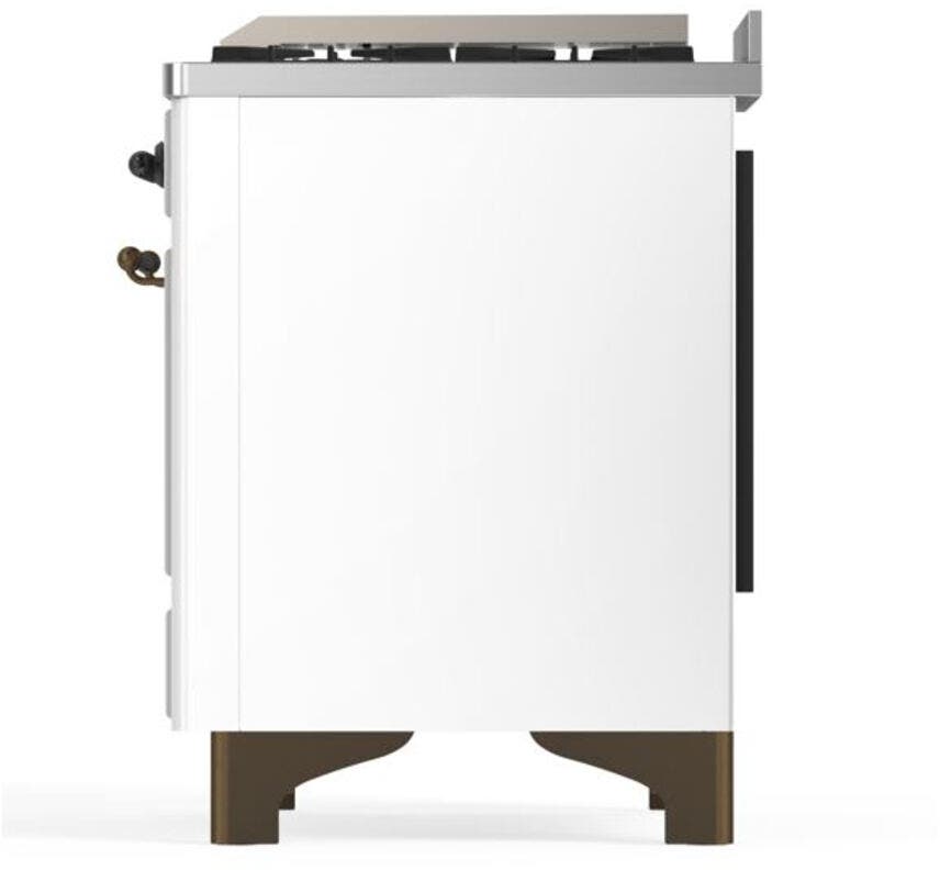 Ilve UM12FDQNS3WHB Natural Gas In White W/ Bronze Trim