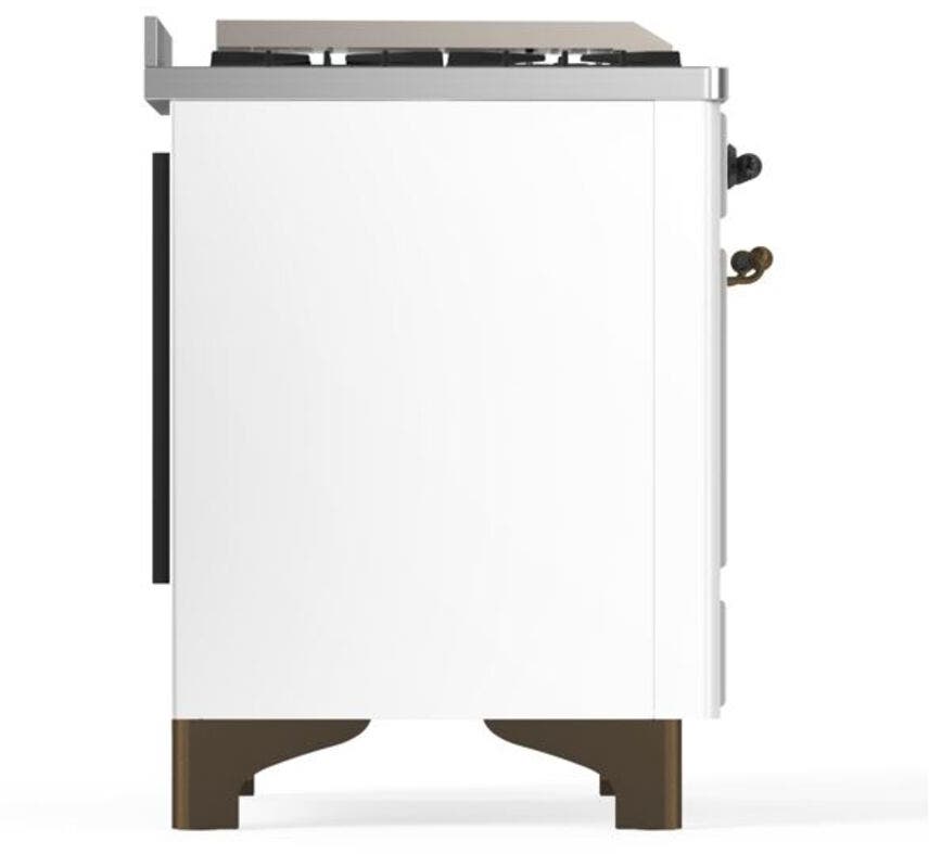 Ilve UM12FDQNS3WHB Natural Gas In White W/ Bronze Trim