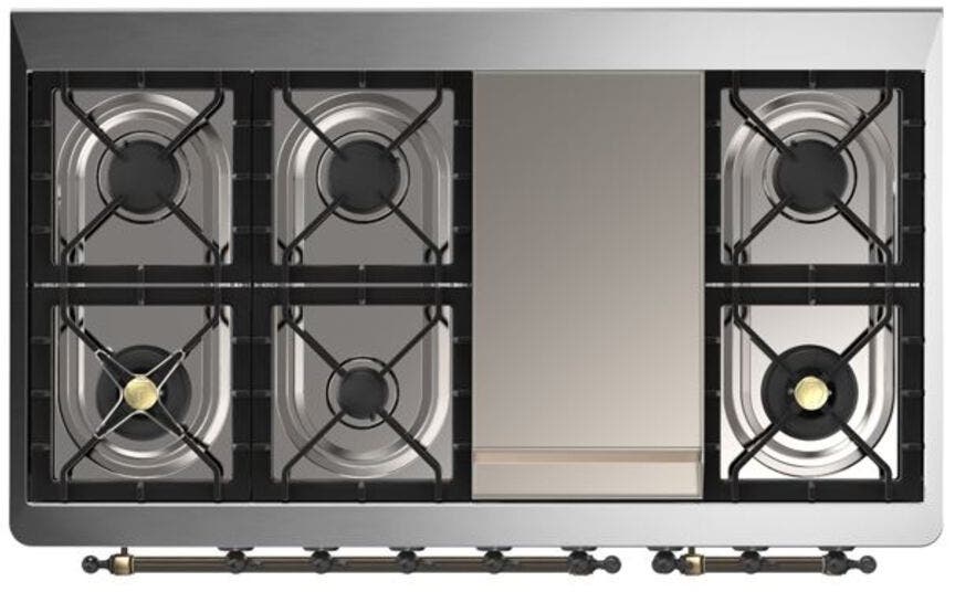 Ilve UM12FDQNS3WHB Natural Gas In White W/ Bronze Trim