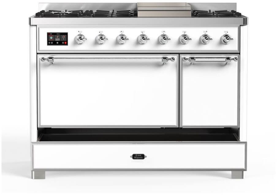 Ilve UM12FDQNS3WHCLP Liquid Propane In White W/ Chrome Trim
