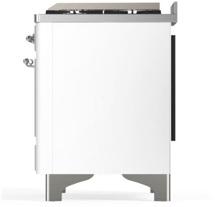 Ilve UM12FDQNS3WHCLP Liquid Propane In White W/ Chrome Trim