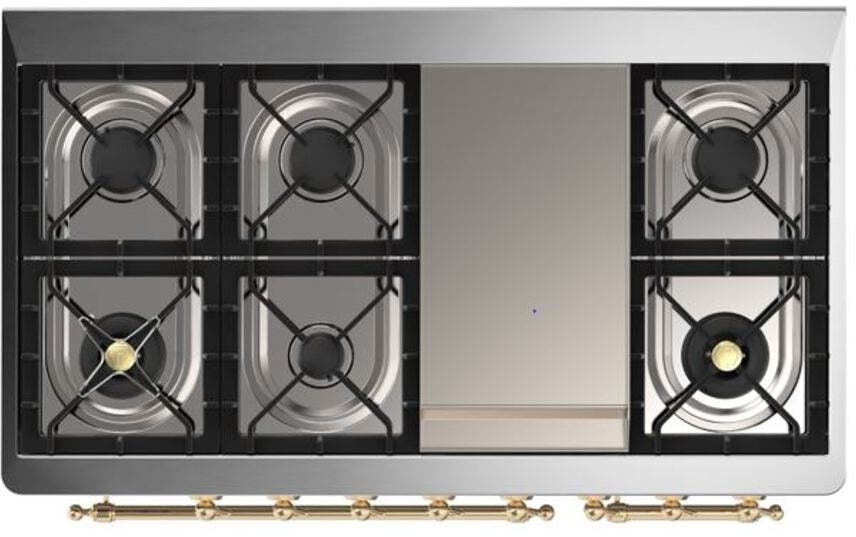 Ilve UM12FDQNS3WHG Natural Gas In White W/ Brass Trim